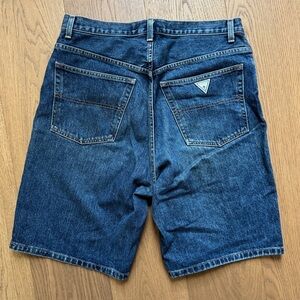 Guess Vintage 90s Men’s Denim Jorts Jean Shorts - Size 33 - Medium Blue  - EUC